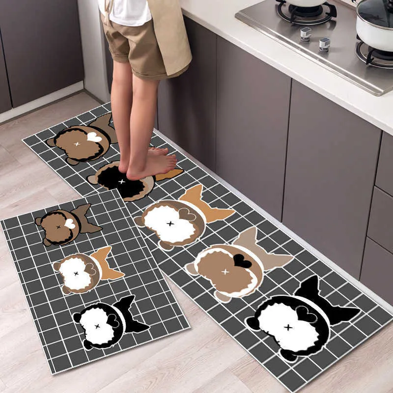 Floor mat kitchen carpet simple toilet door household long foot mat into the door mat