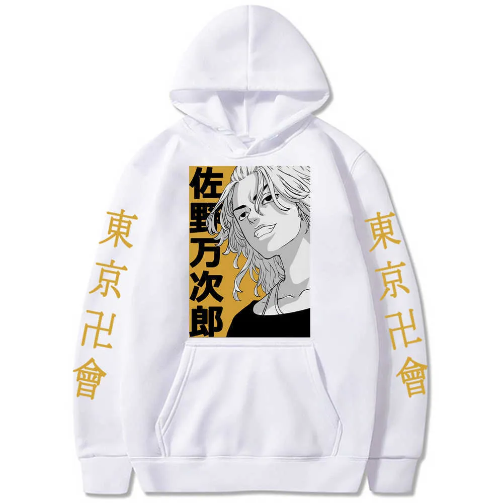 Tokyo Revengers Sano Manjiro Anime Pullover Sportswear Casual Sleeve Hoodie Sweatshirt Mit Kapuze Einfach Klassisch H0910