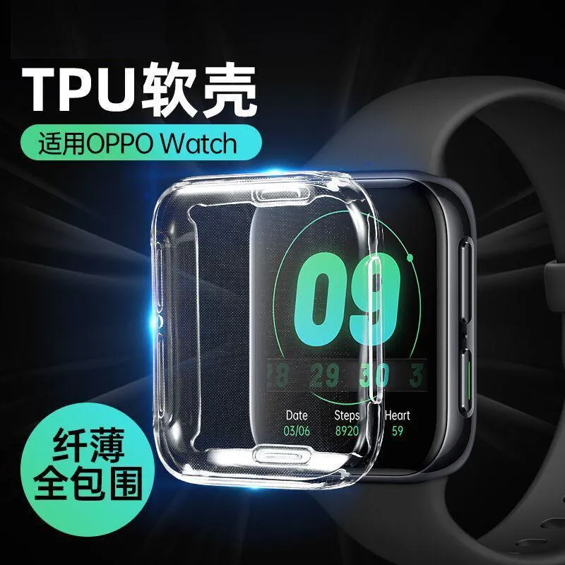 Horlogebanden Est beschermende transparante zachte TPU-hoes voor OPPO terug 41 mm voor cover 46mm242D