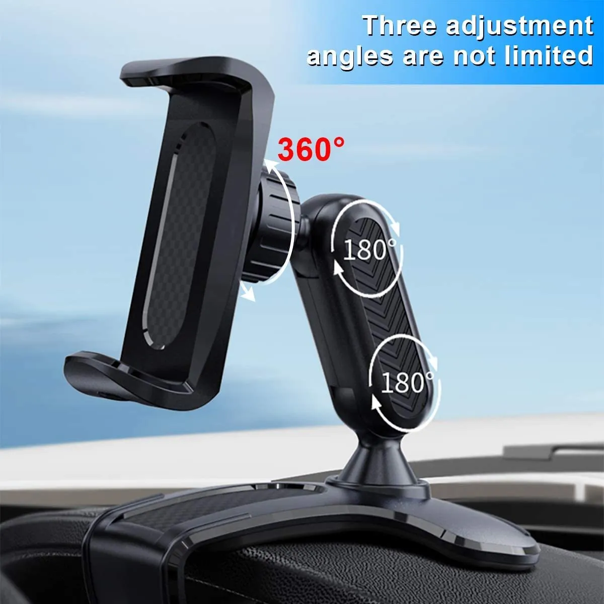 Universal uppgradering 360 Rotation Dashboard Cell Phone Clip Automobile Cradles Car Holder Mount Stand