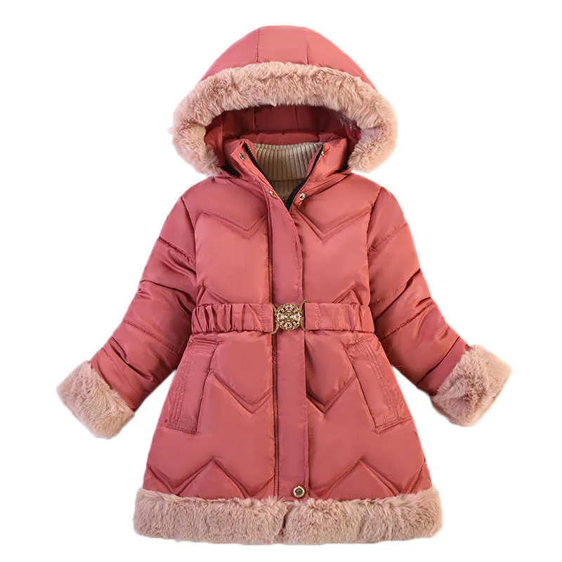 LZH Capispalla bambini Cappotto ragazze Parka Ragazzi Inverno Addensato Piumino lungo in cotone bambini Vestiti con cappuccio 6 8 10 anni H0909