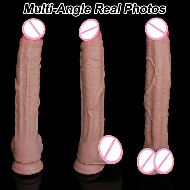 Nxy-dildo's Zacht stevig puls Enorme dikke vibrator Zuignap Silicon Rooster Anale plug Seksspeeltje Homo- en lesbische masturbatie Dubbel 6004257