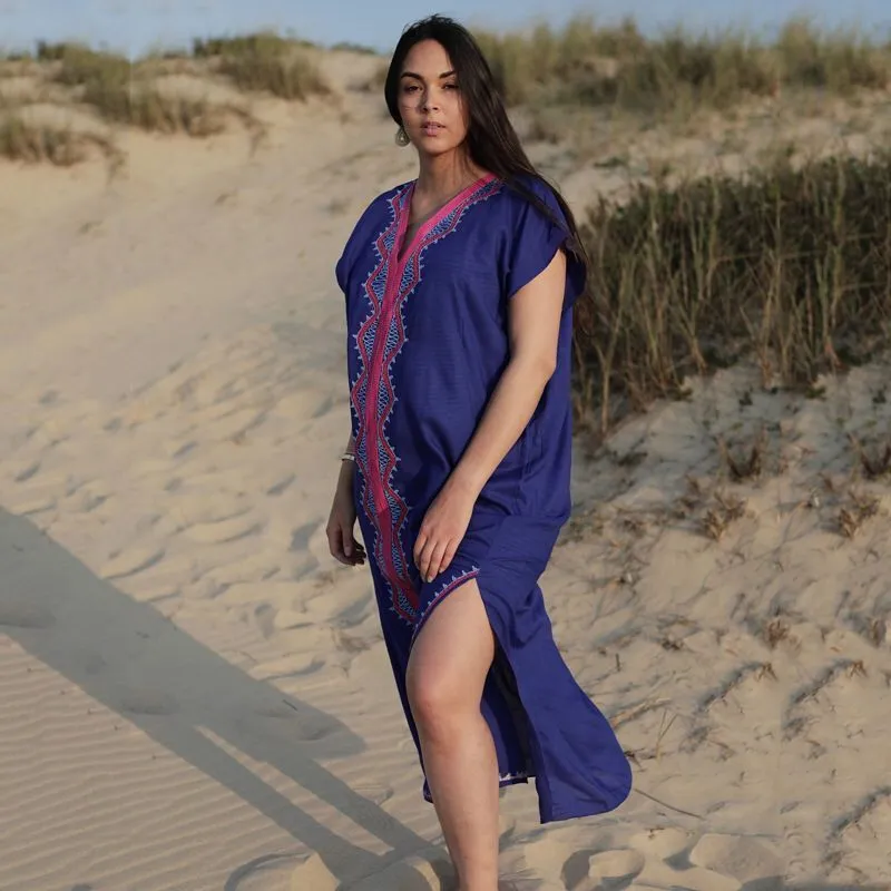 Broderie coton plage couvrir Saida de praia maillot de bain femmes bikini couverture tuniques pour paréo Sarong porter # Q836 210420
