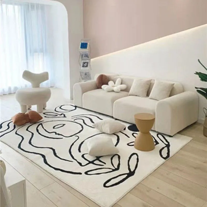 不規則なリビングルームのカーペットラインフロアマットの寝室の柔らかい敷物のソファーのための大きなカーペット大地域rugs kichenマットの家の装飾220301