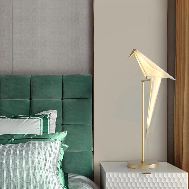 Европейский дизайн птица бумажный торшер Постмодернистская спальня прикроватная тумбочка гостиная диван вертикальные настольные лампы 237M