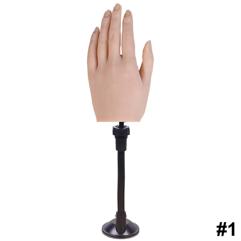 Wysoka symulacyjna silikonowa ręka do gwoździstej praktyki manekina 3D z elastycznym wyświetlaczem regulacji palców z Holdle2065881