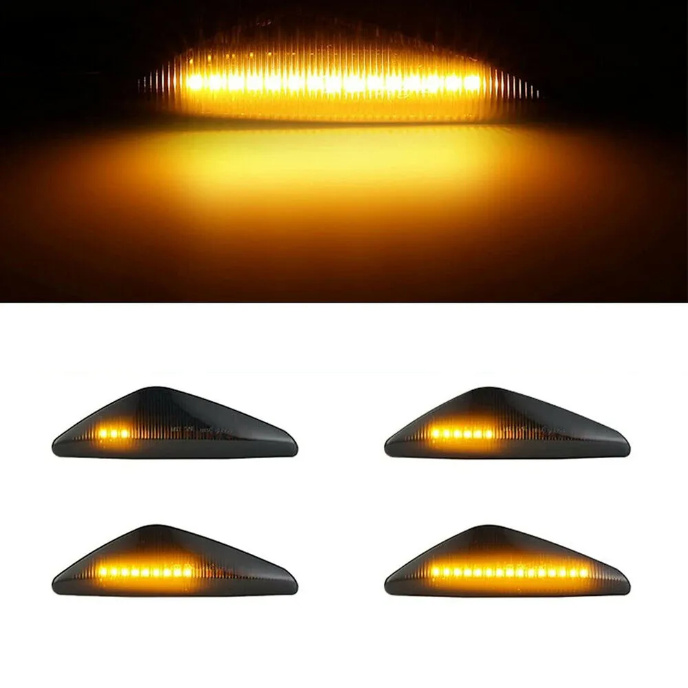 Novo 2 pçs lâmpada de sinal do carro para bmw x5 e70 x6 e71 e72 x3 f25 fumaça fluxo dinâmico led marcador lateral luz sinal pisca sequencial la4577127
