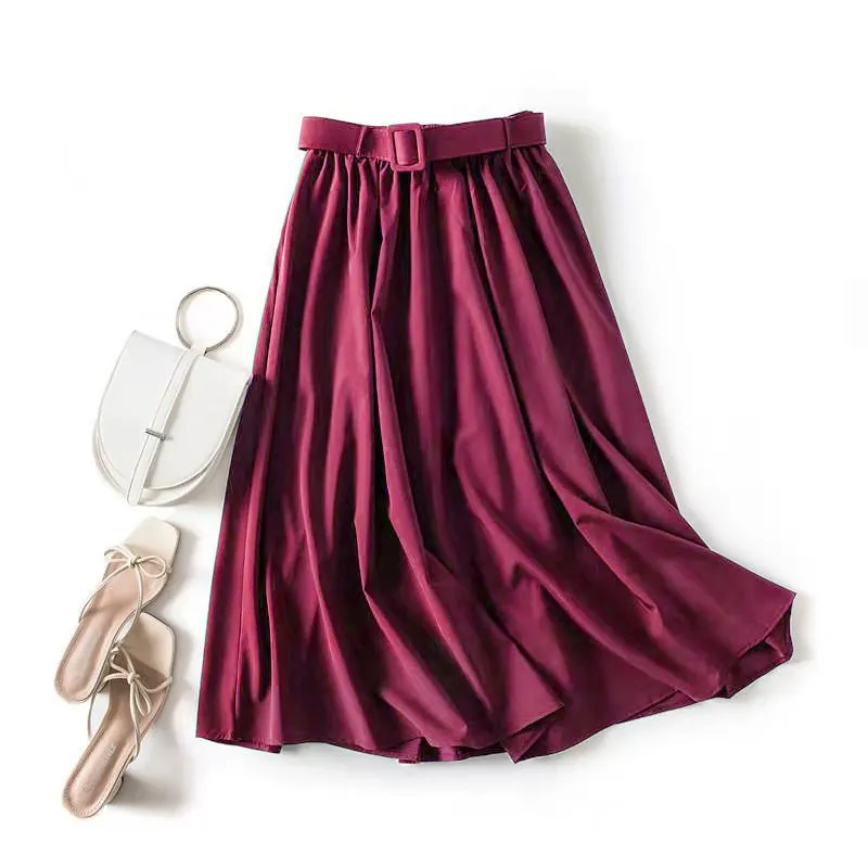 金浦春の夏のプリーツのスカートエレガントな女性A線のスカート帝国長いHolidayTulleスカート210412