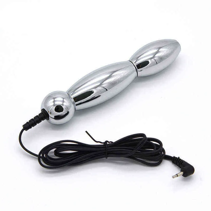 Nxy Anal Toys Electro Bi Polar Plug Electric Shock Metal Butt e Stim Vaginal Electrosex Électrode Stimulation Sex pour Hommes Femmes 1217