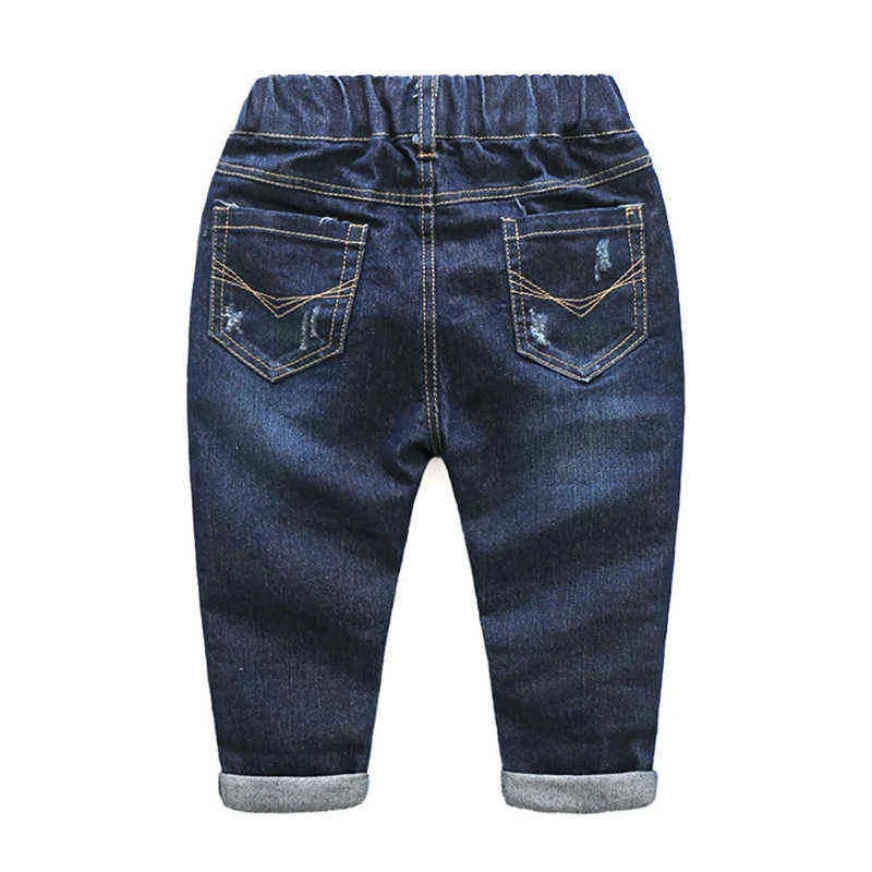 Bébés garçons filles trous cassés jeans déchirés printemps automne automne pantalons en denim pour enfants pantalons pour enfants taille de détail 2 3 4 5 6 ans G1220