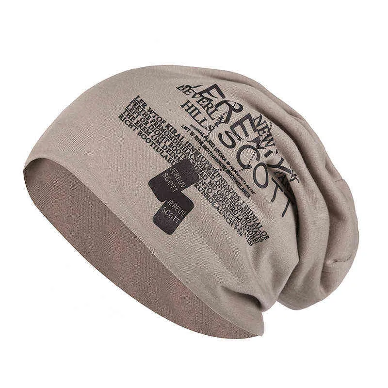 Chapeaux de printemps et d'automne pour femmes Skullcap Hommes Bonnet Chapeau Unisexe Chaud Hiver Casual Casquettes Tricotées Mode Skullies Hip-Hop Beanie Y21111