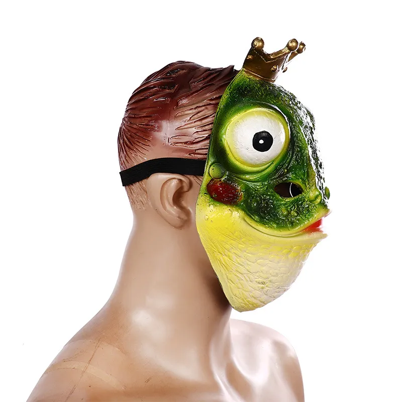 Costume de grenouille, masque facial de Cosplay, Halloween, pâques, accessoires de fête, masques pour adultes hommes femmes ENE18003254j