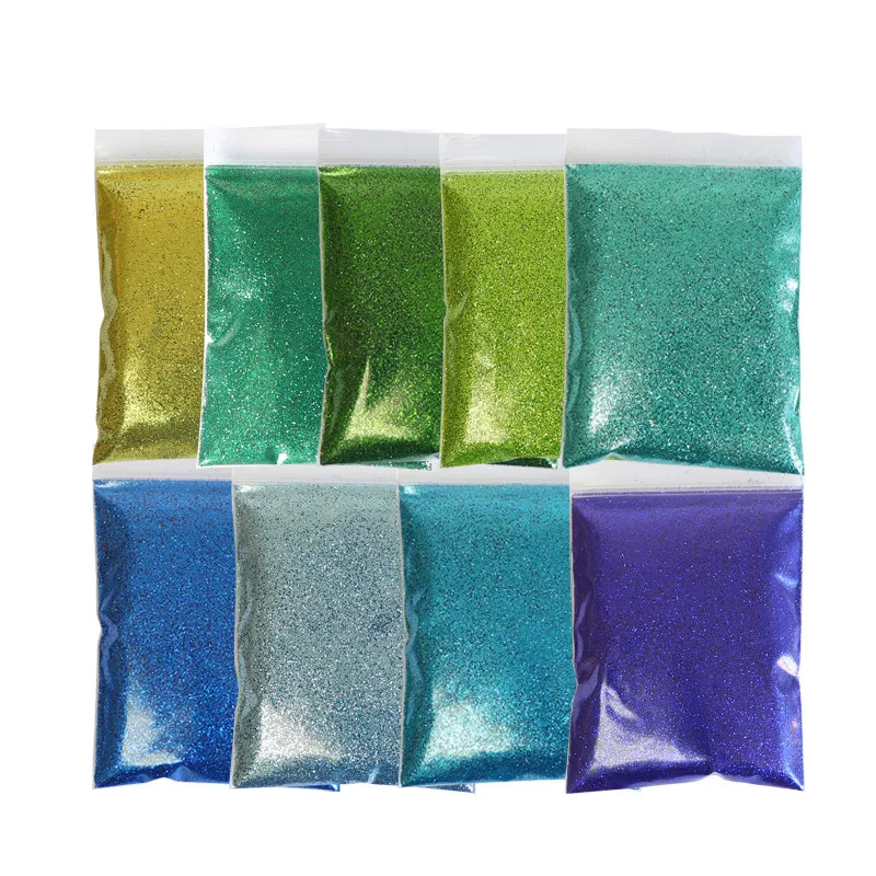 9 färger glitter pulver set alla för design shinny krom pigment damm nagelförsörjning för professionella manikyr paljetter