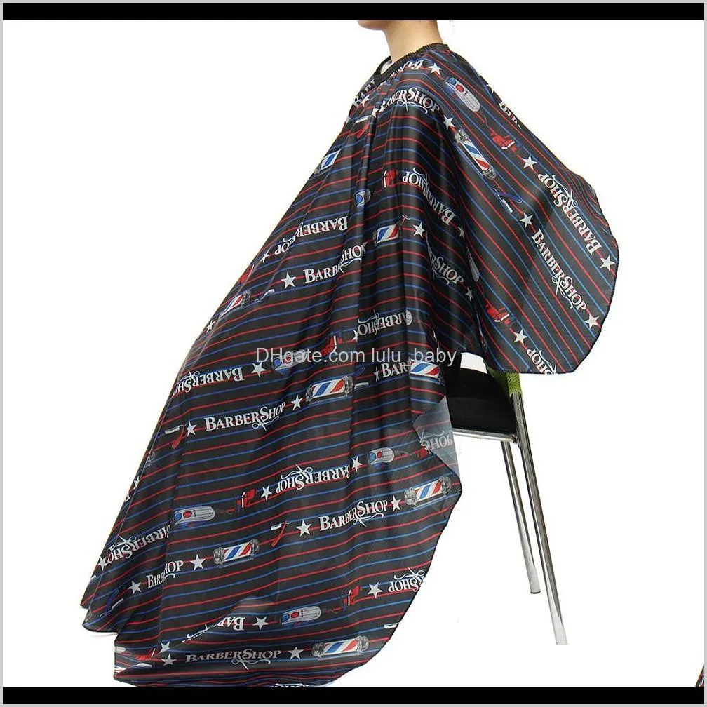 1pc haircut hairdressing chambray apron polyester material 2 color hair styling design supplies salon barber 156*140cm wrap gown