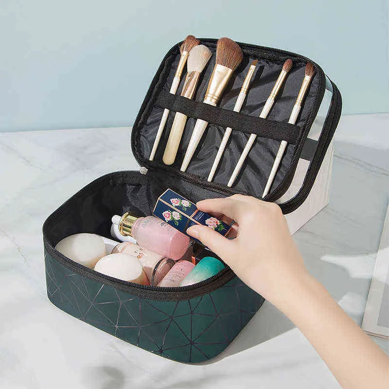 Nxy Cosmetic Bags SAC DE MAKILLEGE EN LOSANGE SEMMES Oche Professionnelle S à Cosmétiques Toilite Filles 220302