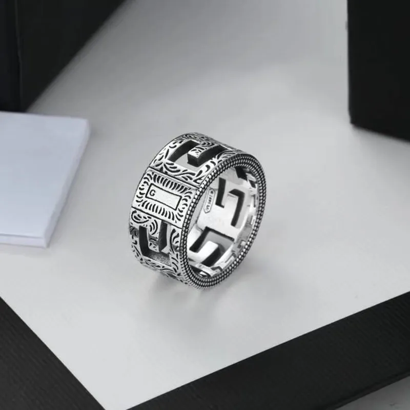 Anéis de designer anéis de noivado para mulheres moda 925 anéis de prata esterlina dos homens anel de ouro cluster banda anel casal d218306hl243s