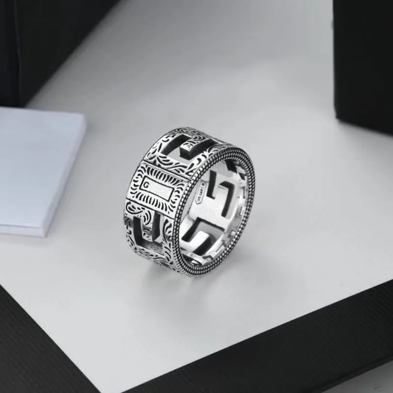 Bagues de créateurs Bagues de fiançailles pour femmes Mode 925 Bagues en argent sterling Hommes Hommes Bague en or Cluster Band Bague Couple D218306HL290n