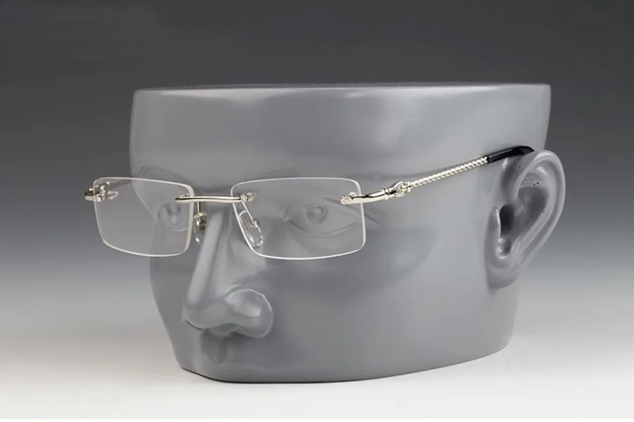 Modne okulary przeciwsłoneczne ramy Buffalo rogu szklanki mężczyzn design marki carter przezroczysty metalowy złota srebrna rama okręgowa okulary słoneczne lu289b