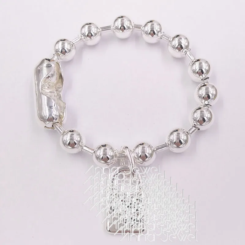 DIY charms onda ögon smycken gör uno de 50 snöflinga 925 sterling silver armband för kvinnliga armband handkedjor pärlstav set birt4456778