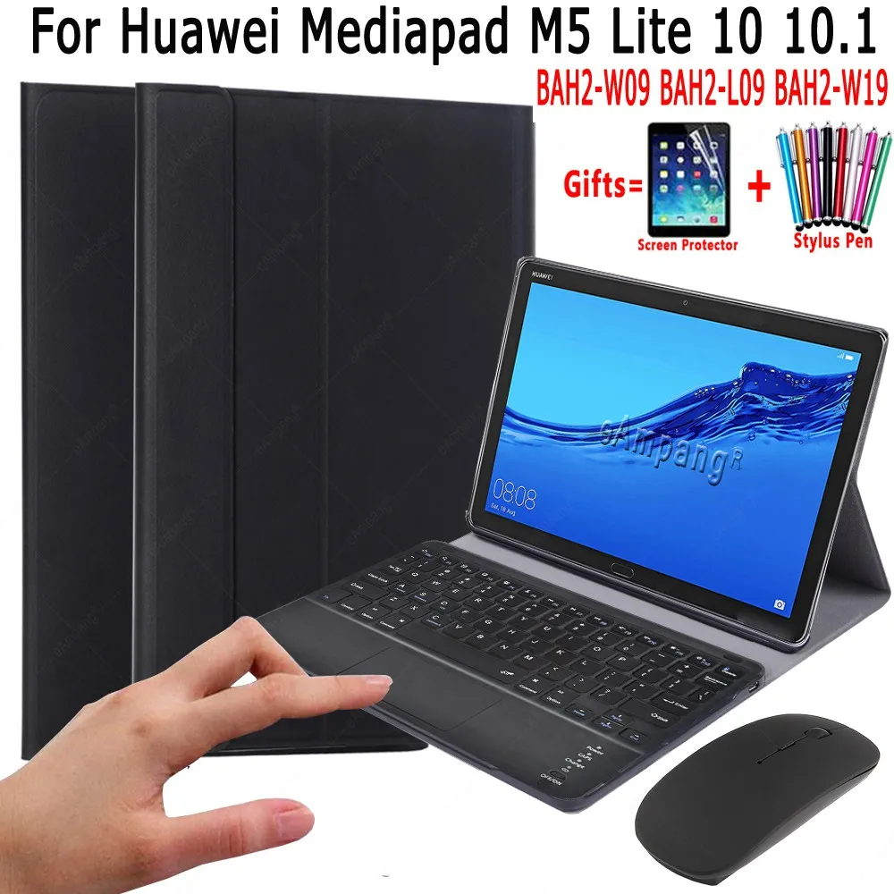 Caso com teclado TouchPad para Huawei MatePad 10.4 T10 10.1 Pro 10.8 MediaPad M5 10 Pro M6 10.8 M5 Lite 10 T5 com