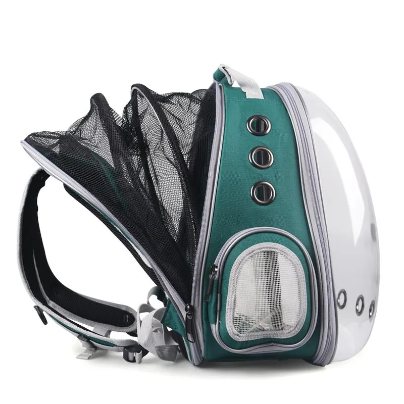 도그 카시트 커버 최고 품질의 통기성 확장 가능한 우주 여행 가방 휴대용 투명 QET 캐리어 고양이 배낭 포리 2495