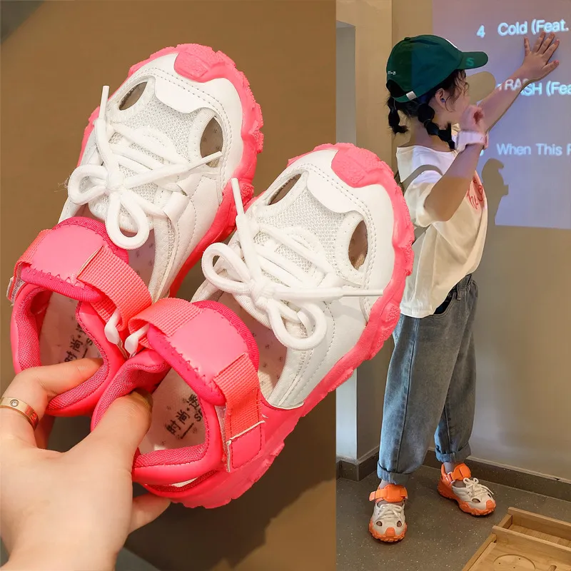 Children's Sports Sandals Summer Fashion Hollow Girls Casual Shoes Soft Bottom Boys