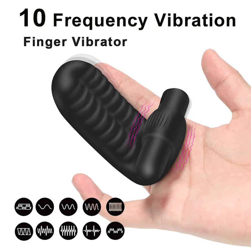 Nxy Sex Vibratoren Masturbatoren Fingerhülse G-Punkt Orgasmus Massage Klitoris Stimulation Weiblicher Masturbator Lesbenspielzeug für Frauen Erwachsene Produkt 1013