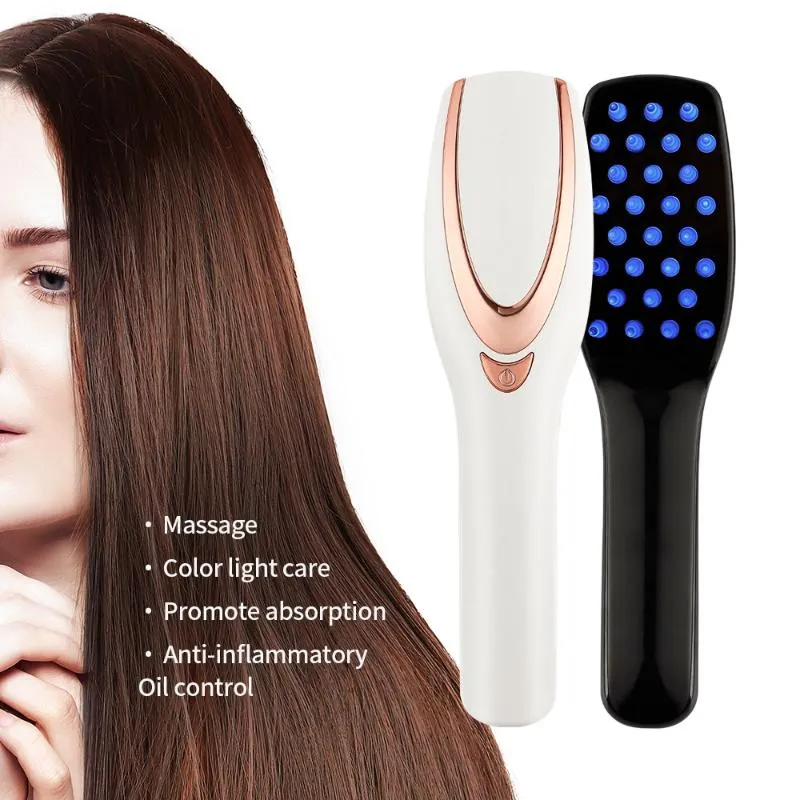 Electric Hair Brushes Obecilc Comb Vibration Head Relax Relief Massager With Laser LED Light Growth Anti Loss Care17562652