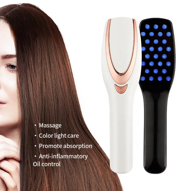 Elektriska hårborstar Obecilc Comb Vibration Head Relax Relief Massager med laser LED -lätt tillväxt Anti Loss Care17562652