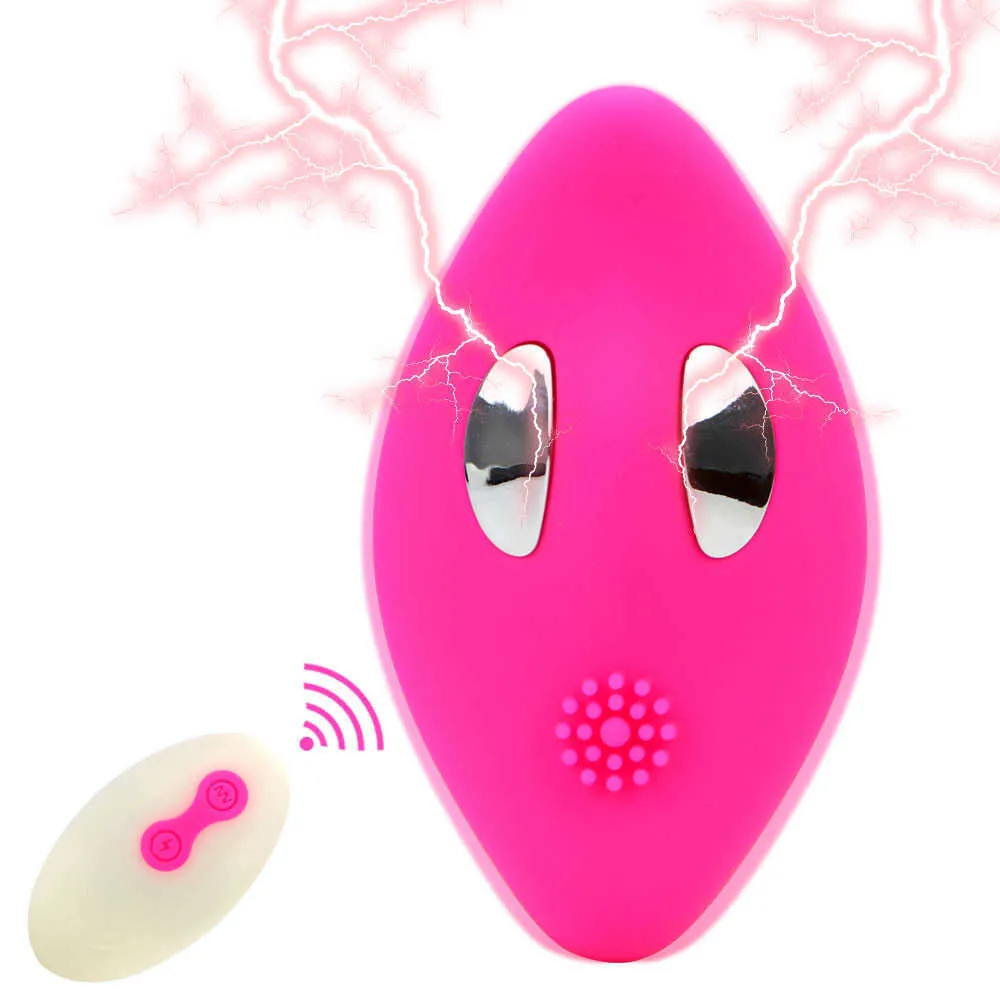 Vibromasseur portable Masturbation oeuf 8 vitesses choc électrique stimulateur de Clitoris télécommande G Spot masturbateur féminin P0818