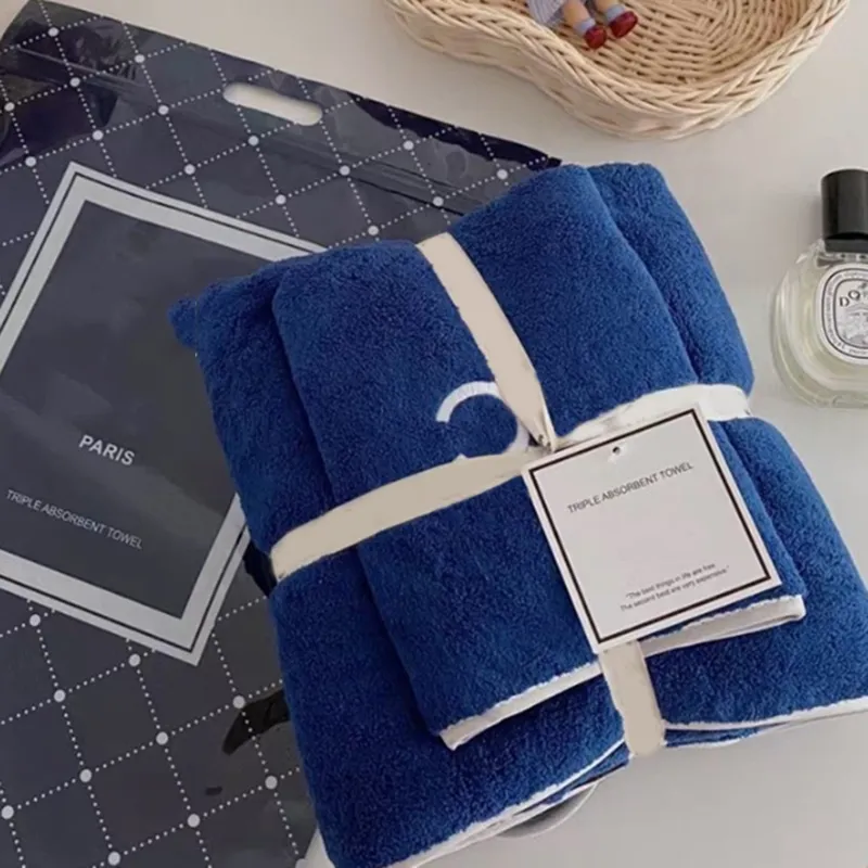 Diseñador Un conjunto Toalla de algodón puro C Diseñadores de lujo Toalla de cara y toalla de baño Lavado suave Baño Inicio Hombres absorbentes Mujeres Toallitas 256E