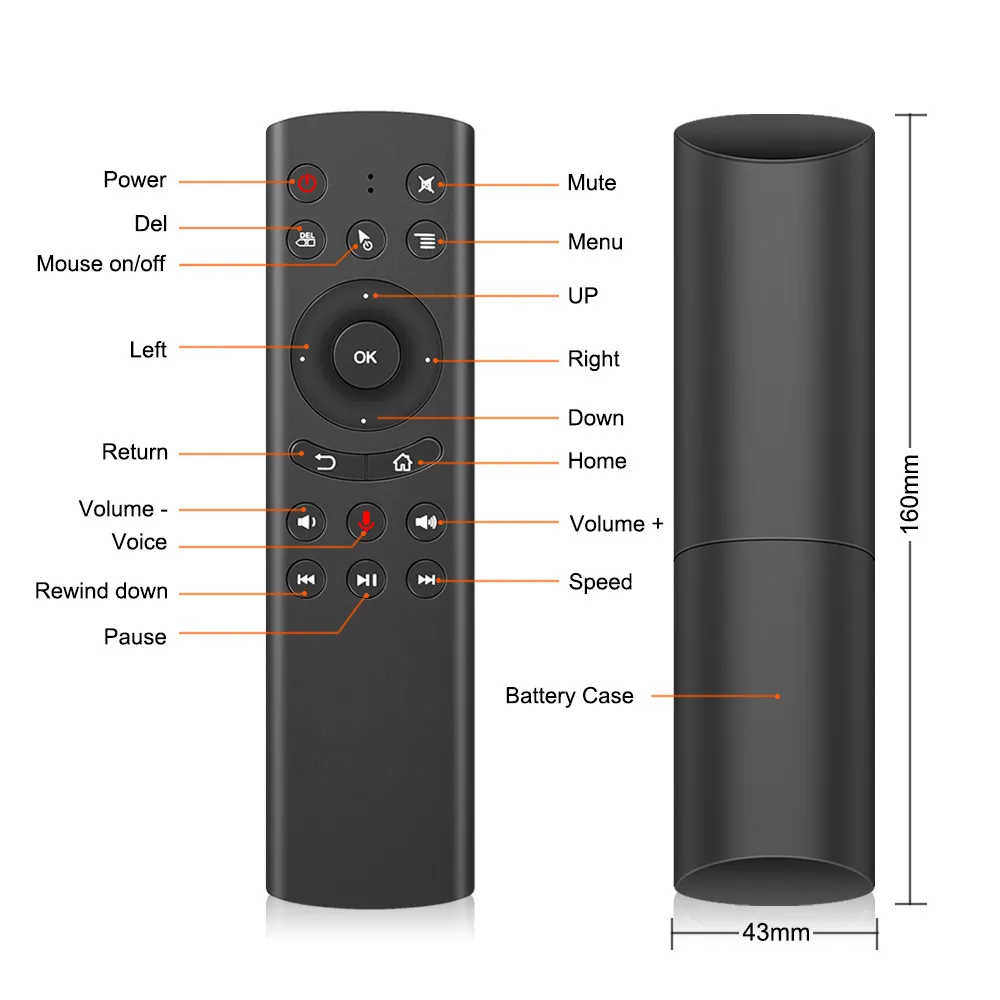 G20S Pro Smart Air Mouse Backit Télécommande vocale Gyroscope Apprentissage IR pour Android tv box KM6 H96 X96 Max Plus Ordinateur portable