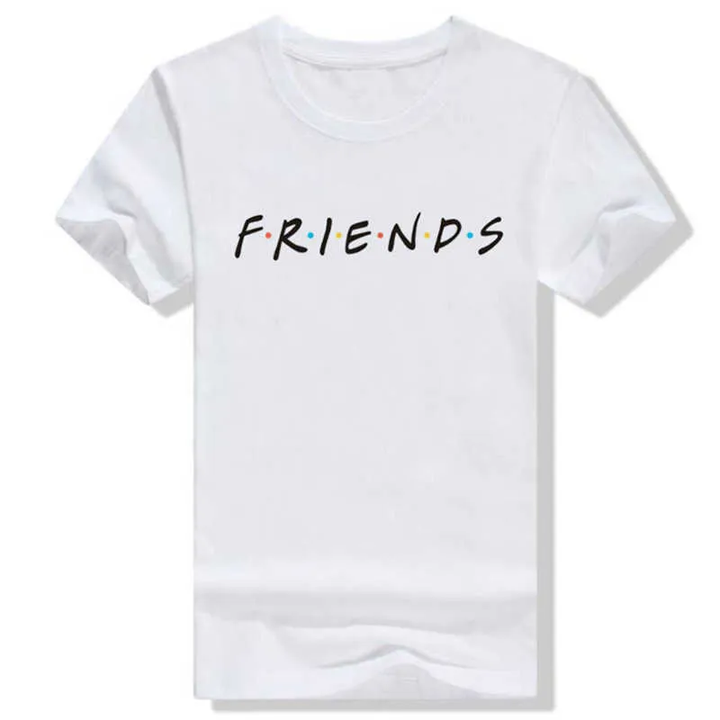 FRIENDS Lettera t shirt Donna tshirt Casual Divertente t shirt Lady Girl Top Tee Hipster Drop Ship 210527