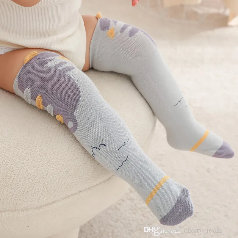 cute infant cartoon kneen socks INS Toddler Boys girls dinosaur style casual stocking Fashion Fall winter kids animal cotton hosiery D045