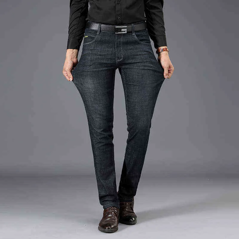 SULEE Marke Europäischen Amerikanischen Stil männer Elastische Baumwolle Stretch Jeans Hosen Lose Fit Denim Hosen 211108