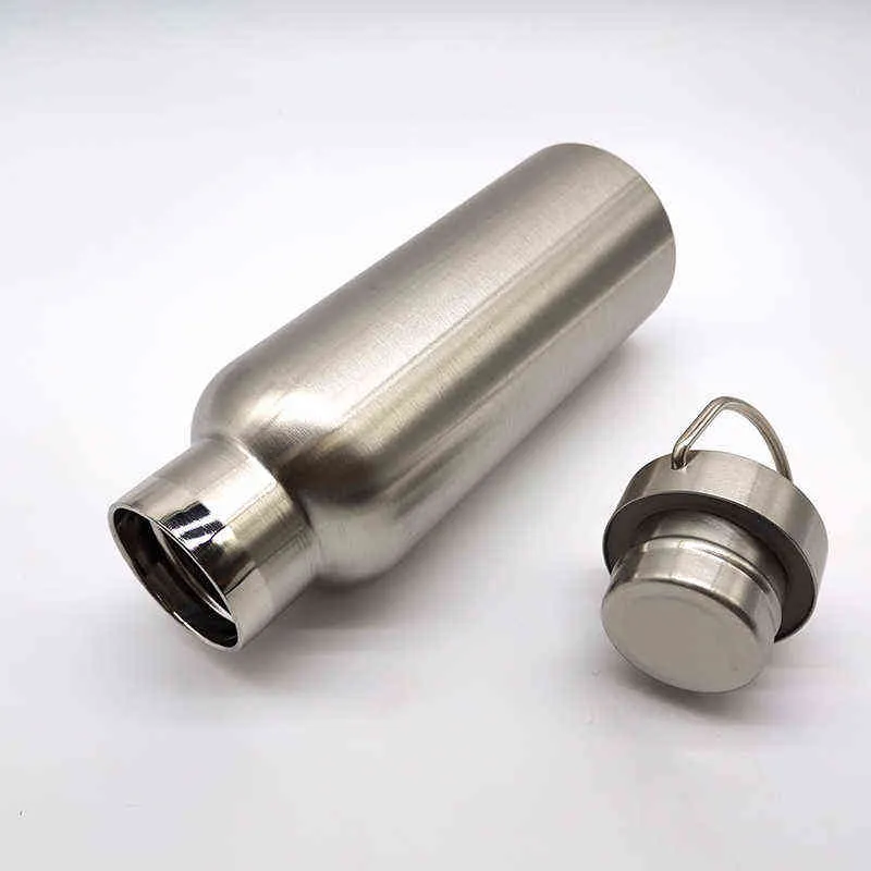 Aço inoxidável garrafa térmica dupla parede de vácuo para acampamento de viagens Caminhadas Cycling 211109