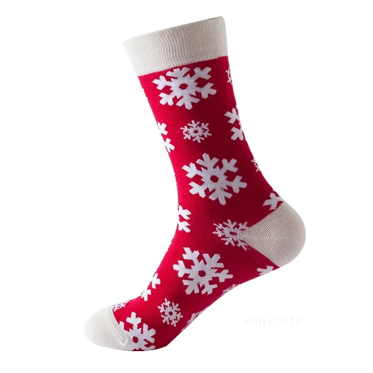 Cilindro medio Árbol de Navidad Snow Elk Regalo Calcetines de algodón Otoño Invierno Medias de Navidad Hombres Santa Claus Decoraciones T2I53066