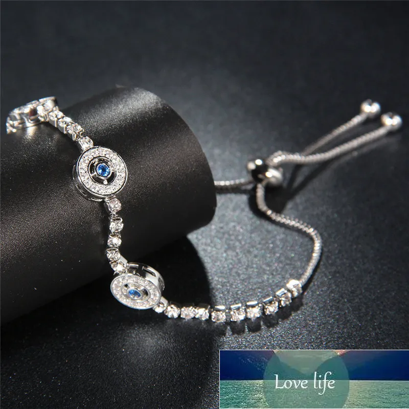 Pandach 100 Real 925 Bracelet en argent sterling léger luxe de luxe Bracelet zircon ajusté Blue Eye for Women Jewelry CMB825481551