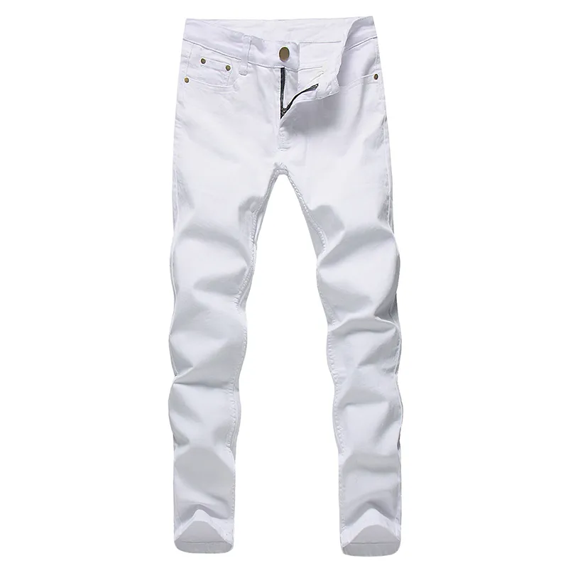 Men Stretch Jeans Fashion white Denim Trousers For Male Spring And Autumn Retro Pants Casual Mens Jeans size 27-36