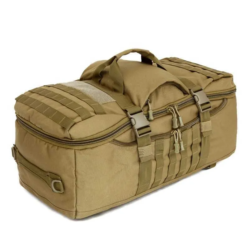 Utomhuspåsar Militär taktik ryggsäck 60L stor kapacitet multifunktion män resväska ryggsäck vattentät nylon axelväska ryggsäck p230508