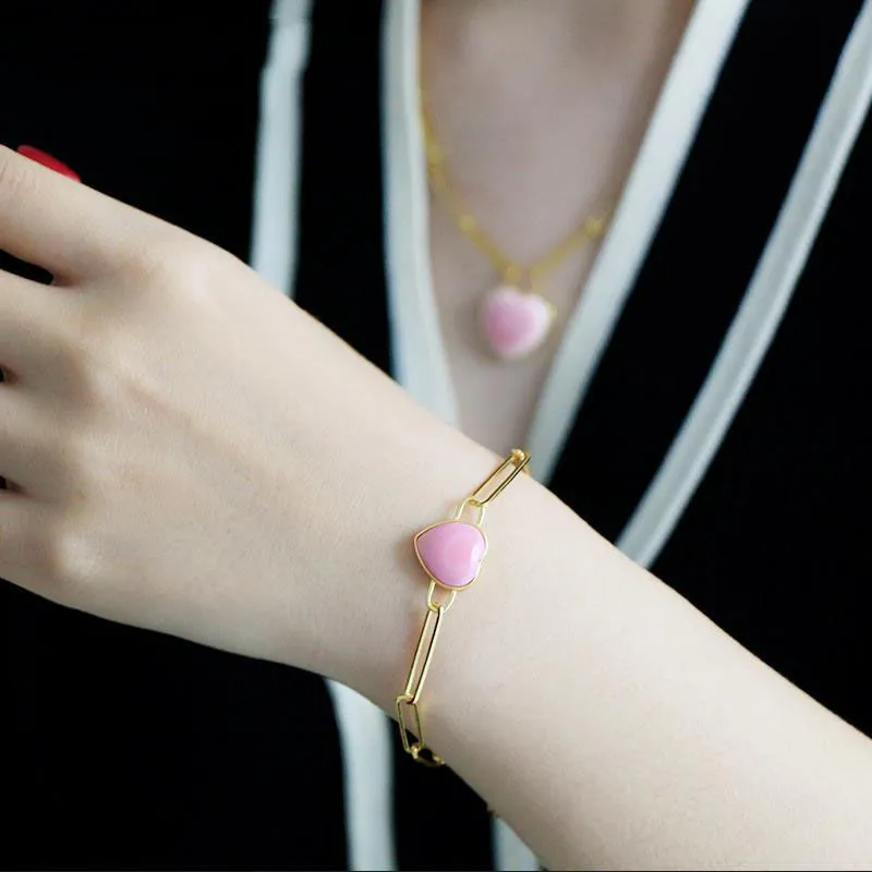 Inspiração design corrente rosa amor colar pulseira luz luxo requintado moda senhoras casamento prata jóias7499705