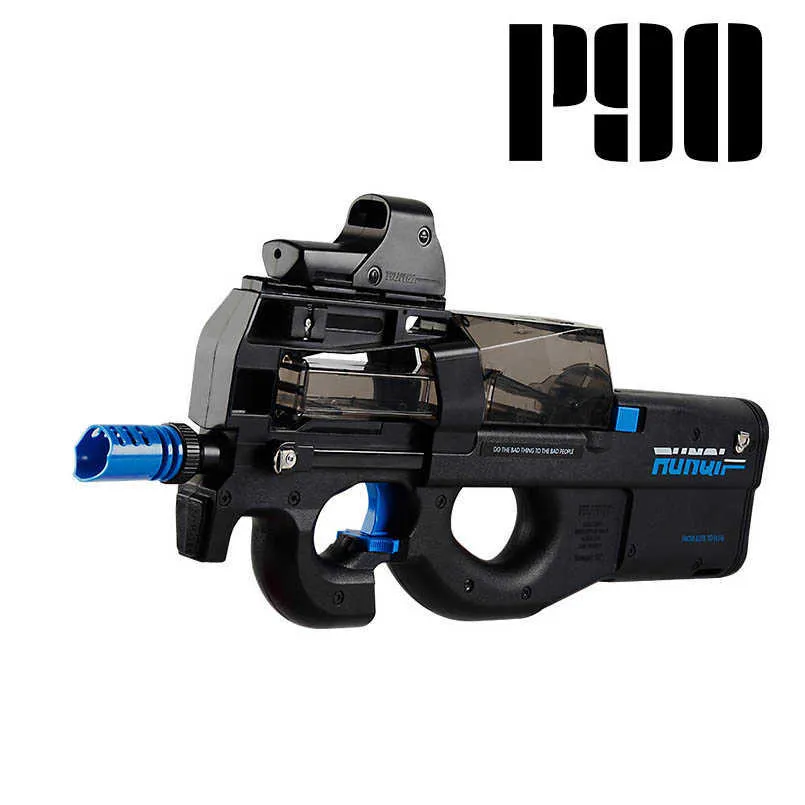 Elektryczny P90 Toy Gun Water Bullet Paintball Sniper Pistol Graffiti Live CS Assault Snipe Outdoor Gry Broźby Zabawki Boy Sport Toy H0913