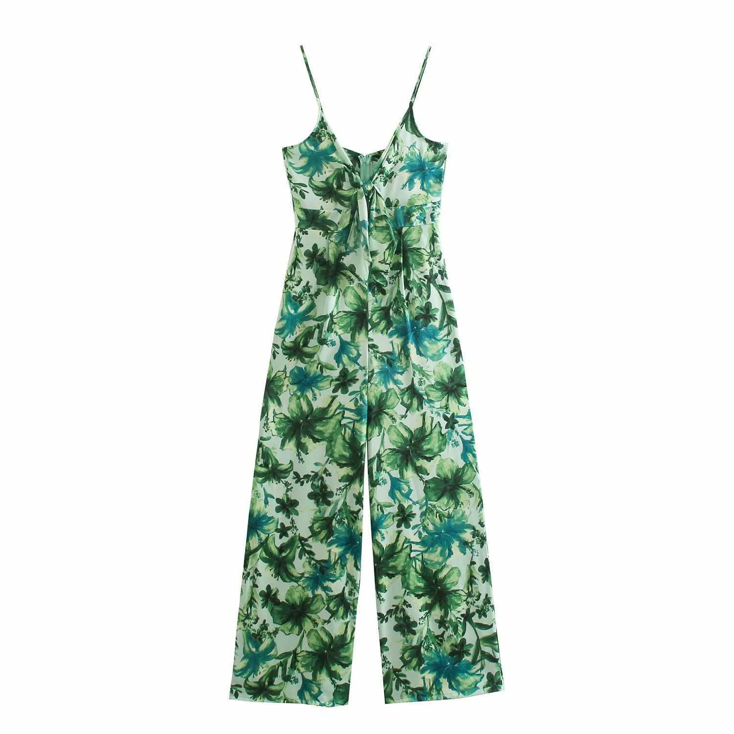 jumpsuit women Summer Casual Fashion Chic Elegant Lady Romper outfit playsuit Women Hawaiian tropical style 210709