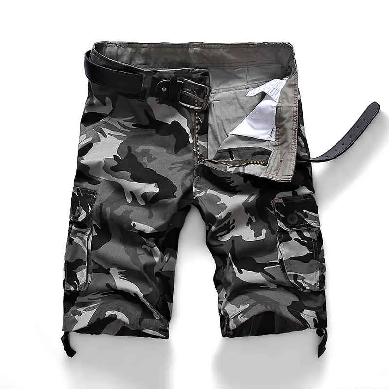 Camouflage Camo Cargo Shorts Men Summer Casual Multi-Pocket Loose Army Military Tactical Plus Size 44