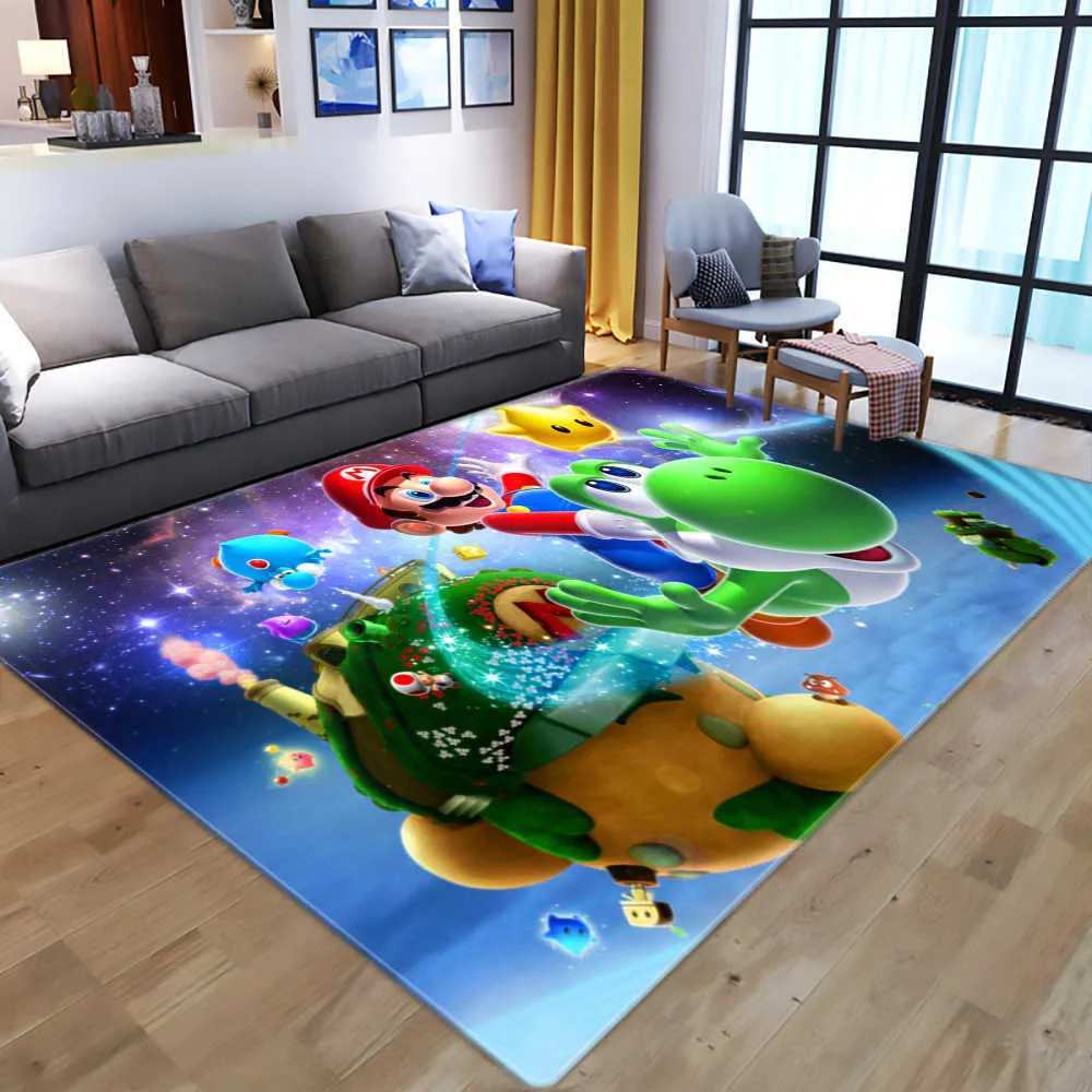 Gamer Controller Stampa 3D Tappeto Decorazioni camerette bambini Grandi tappeti soggiorno Camera da letto Tappeto interni Tappetino bambini all'aperto 210626
