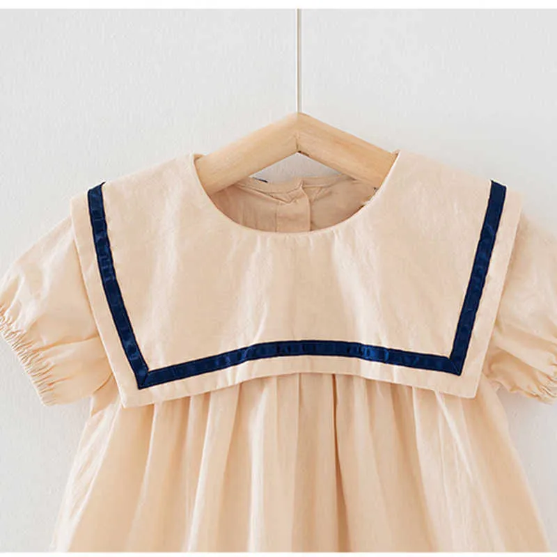 Robe 2021 nouveau été marine col Style japonais et coréen robe pour filles vêtements pour enfants enfants vêtements filles Q0716