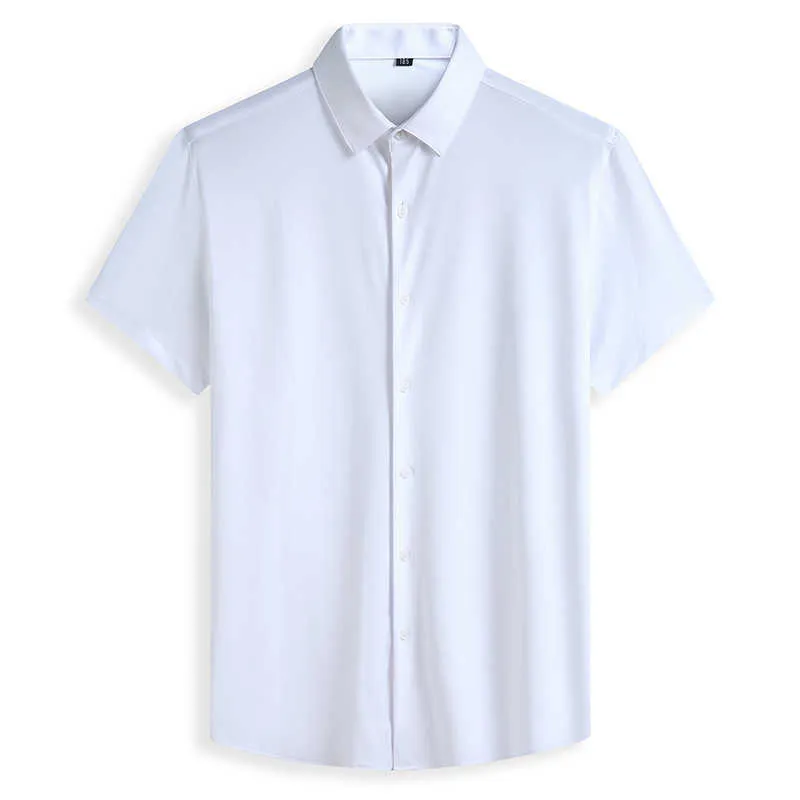 シャンBAO夏の高品質のブランド緩い半袖シャツクラシックスタイルのビジネスカジュアルメンズプラスサイズのシャツ5色210531