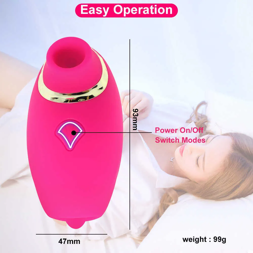 USB 充電クンニリングスバイブレータークリトリス膣乳首マッサージャー舌なめる吸引振動を楽しむトリプルプレジャー大人のおもちゃ P0818