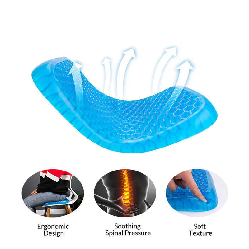 New Breathable Ass Cushion Ice Pad Gel Pad Non-Slip Wear-Resistant Durable Soft and Comfortable Cushion Gel Cushion