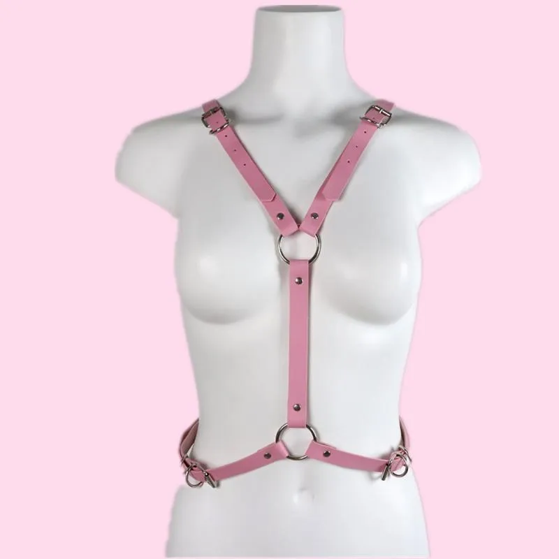 Cinture Finimenti in pelle Donna Vita rosa Cintura con spada Ali d'angelo Punk Abiti gotici Rave Outfit Gioielli feste Regali Kawaii Accessori265k